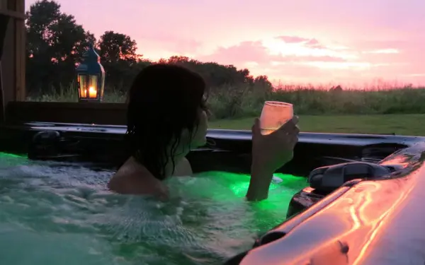 Das Creole House Hot Tub Sonnenuntergänge Rocky Comfort Cabins