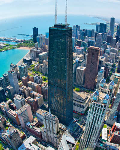 Eine Luftaufnahme der Wolkenkratzer des Chicago Loop. (Bob Stefko)