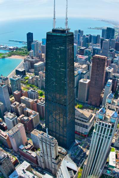 Eine Luftaufnahme der Wolkenkratzer des Chicago Loop. (Bob Stefko)