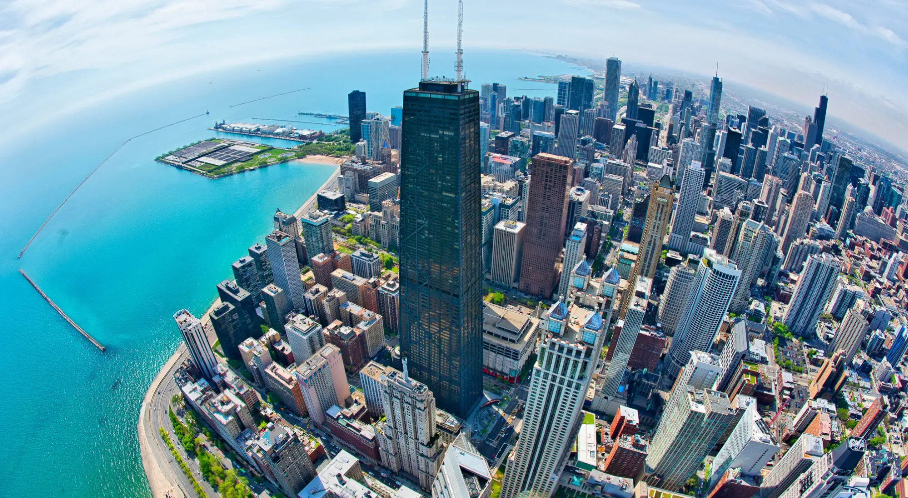Eine Luftaufnahme der Wolkenkratzer des Chicago Loop. (Bob Stefko)