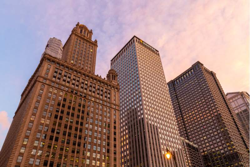 Das markante Juweliergebäude in Chicago