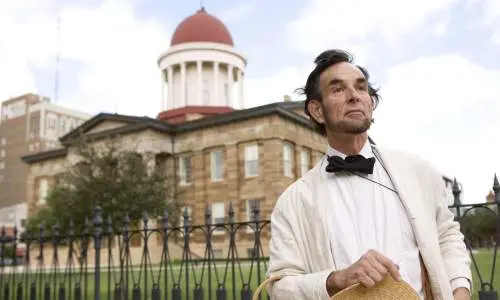 Lincoln-Darsteller vor dem Old State Capitol in Springfield