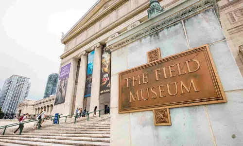 Der Außenbereich des Museums