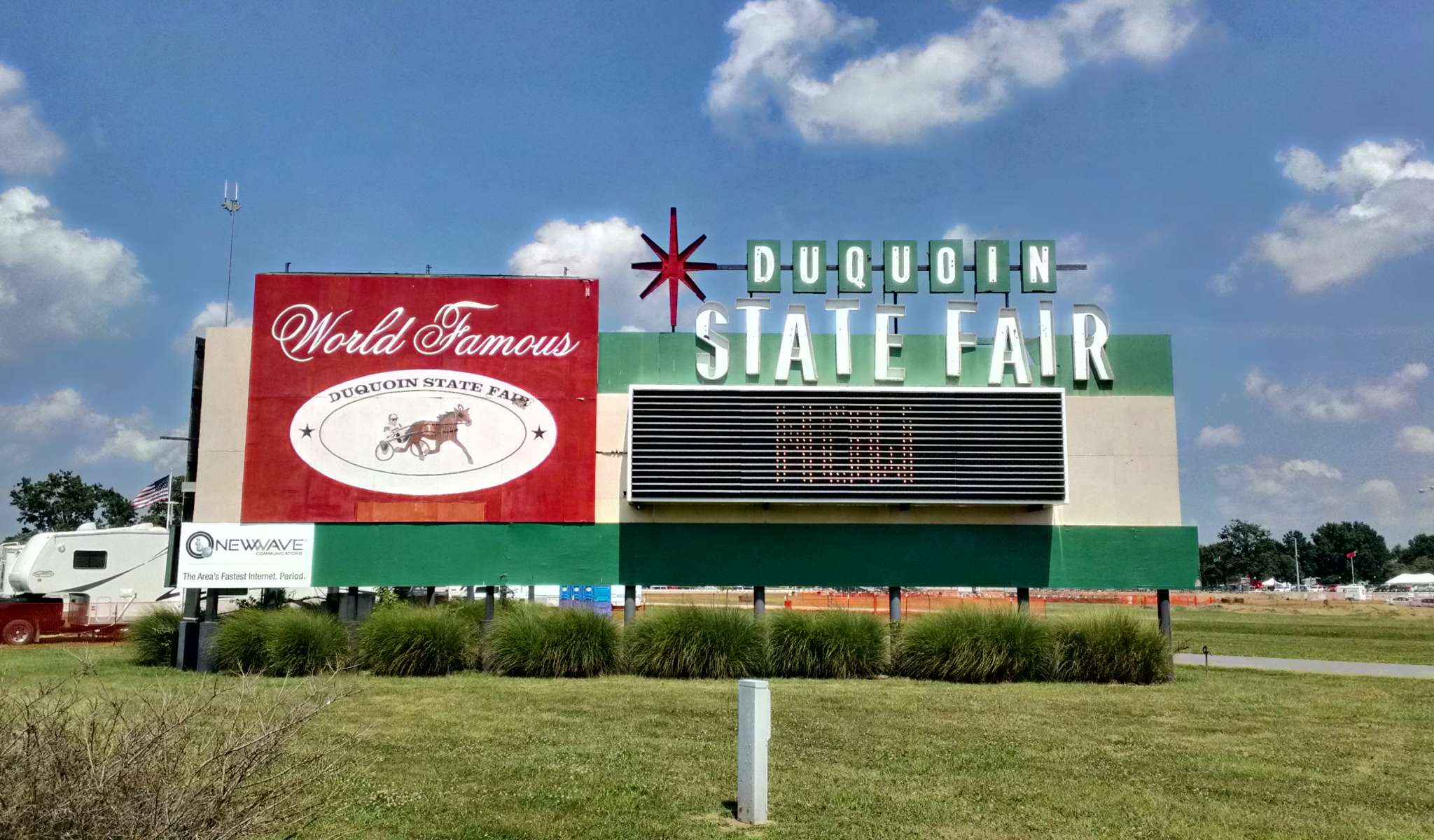 Das Schild für die weltberühmte Du Quoin State Fair