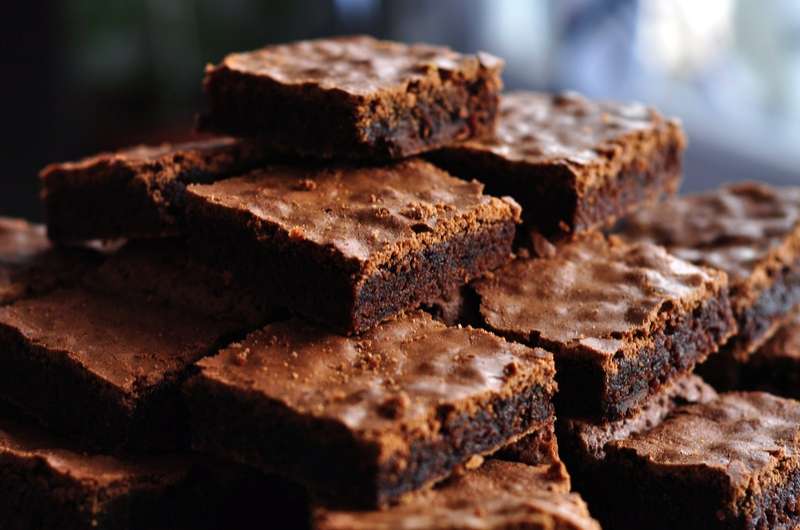 Ein Stapel Schokoladen-Brownies, wie er im Palmer House in Chicago erfunden wurde