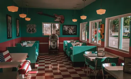 Innenausstattung des Diners Twistee Treat Diner Livingston
