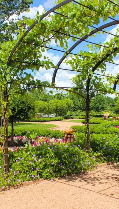 Garten im Cantigny-Park im Frühling/Sommer.