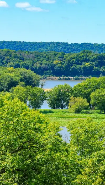 Casper Bluff Fluss und Bäume