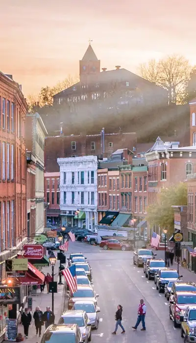 Blick auf die Main Street von Galena