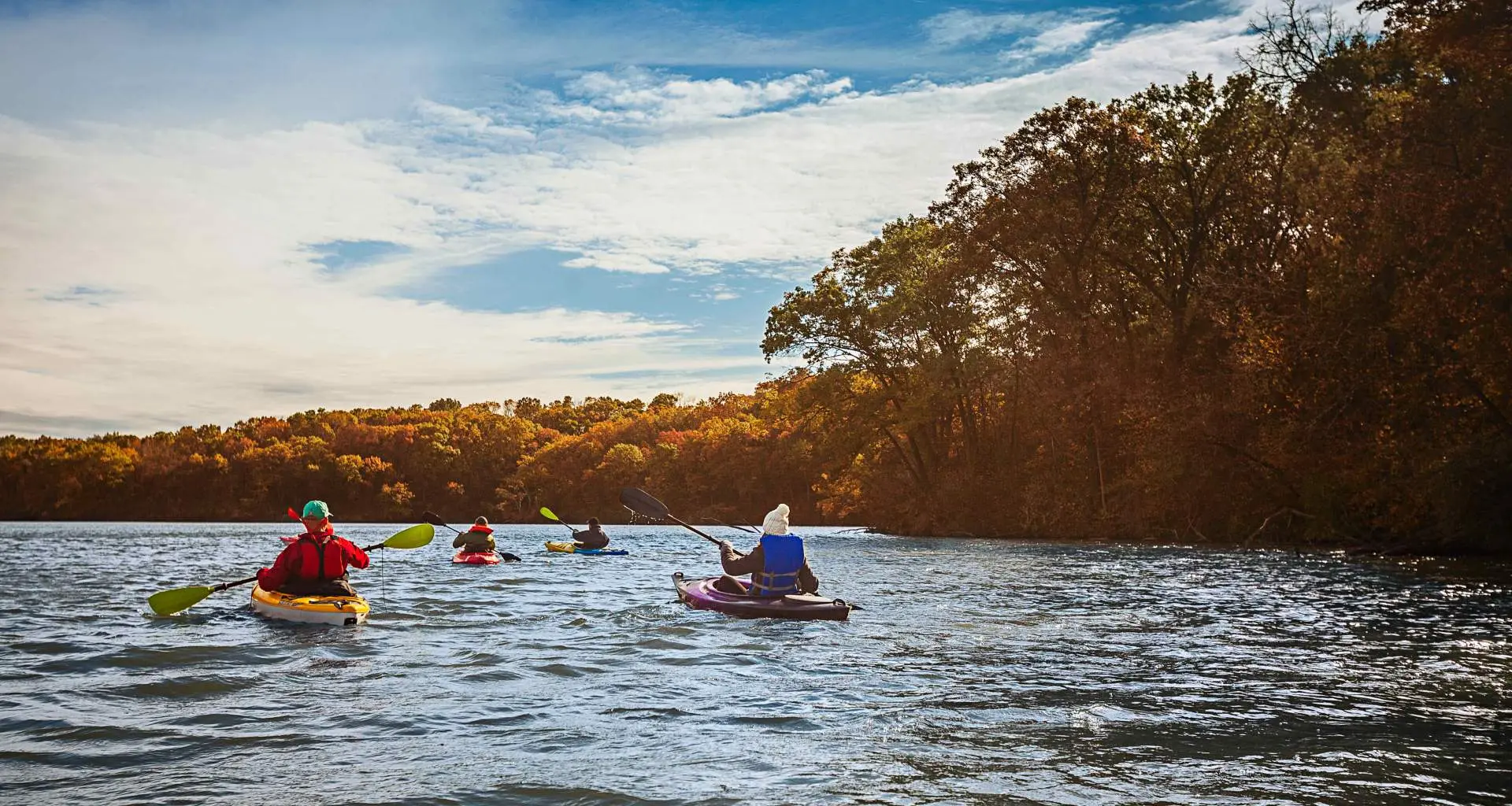 Familien-Kajakfahren in Moline