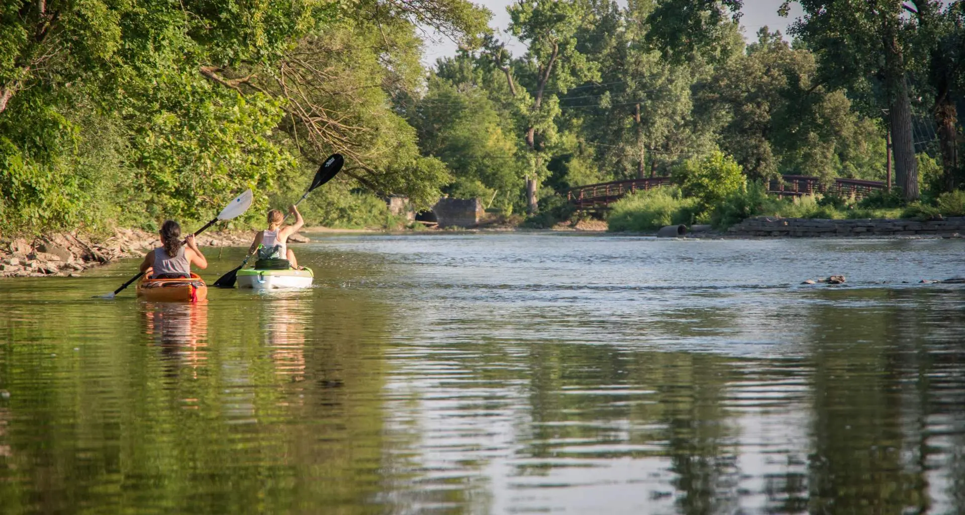 Kajakfahren auf dem Fluss