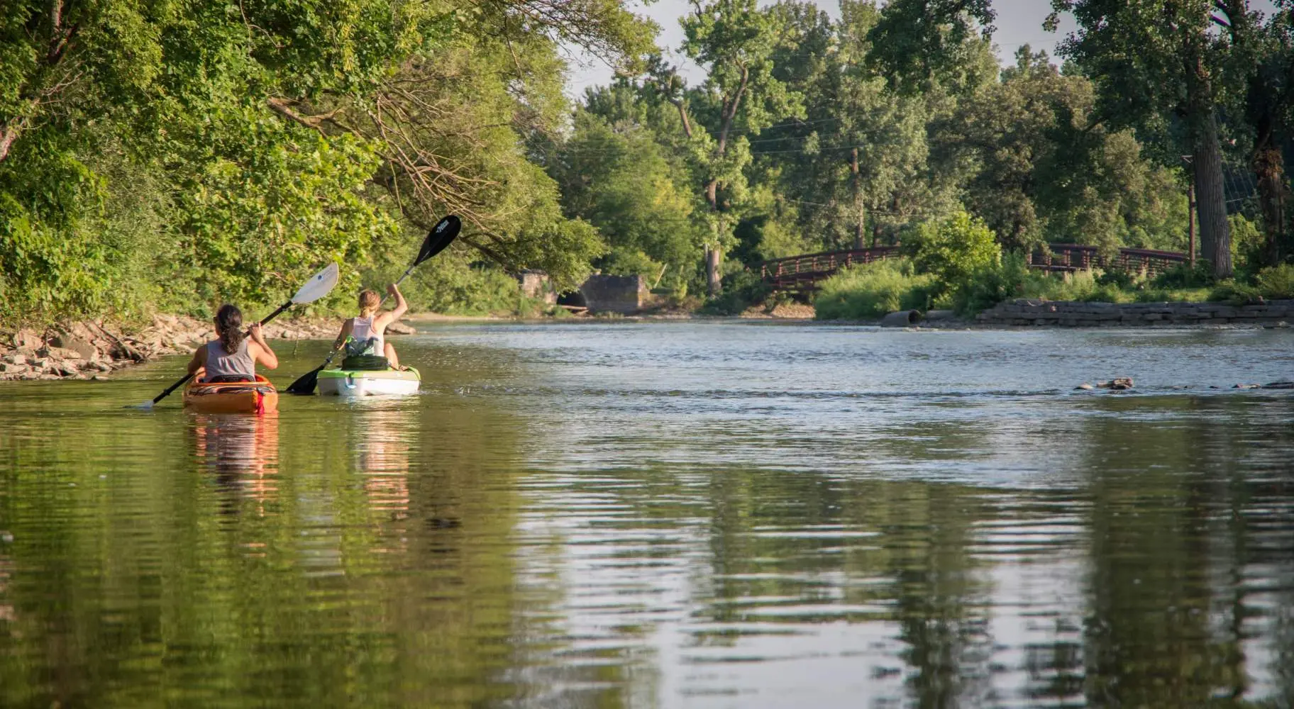 Kajakfahren auf dem Fluss