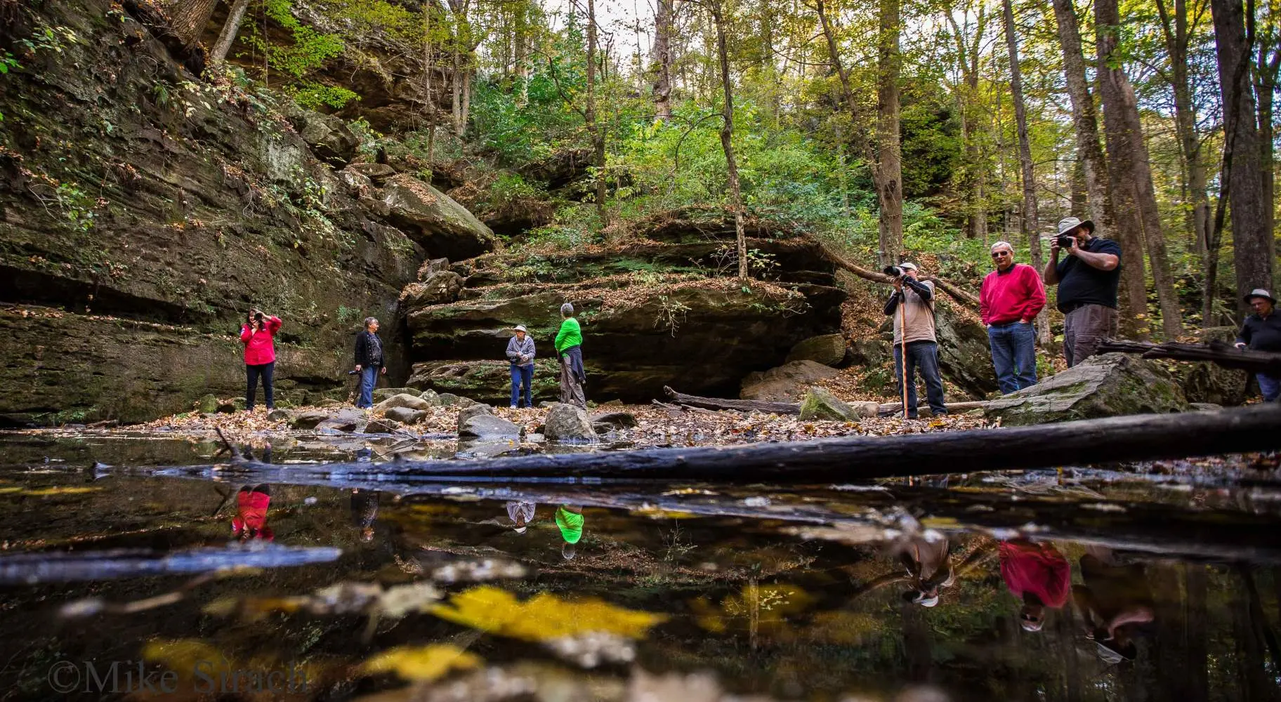 Menschen fotografieren im Ferne Clyffe State Park