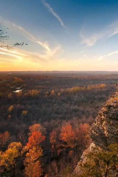 Sonnenuntergang über dem Shawnee National Forest