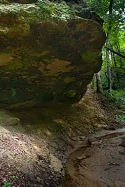 Eine Felsenhöhle im Wald