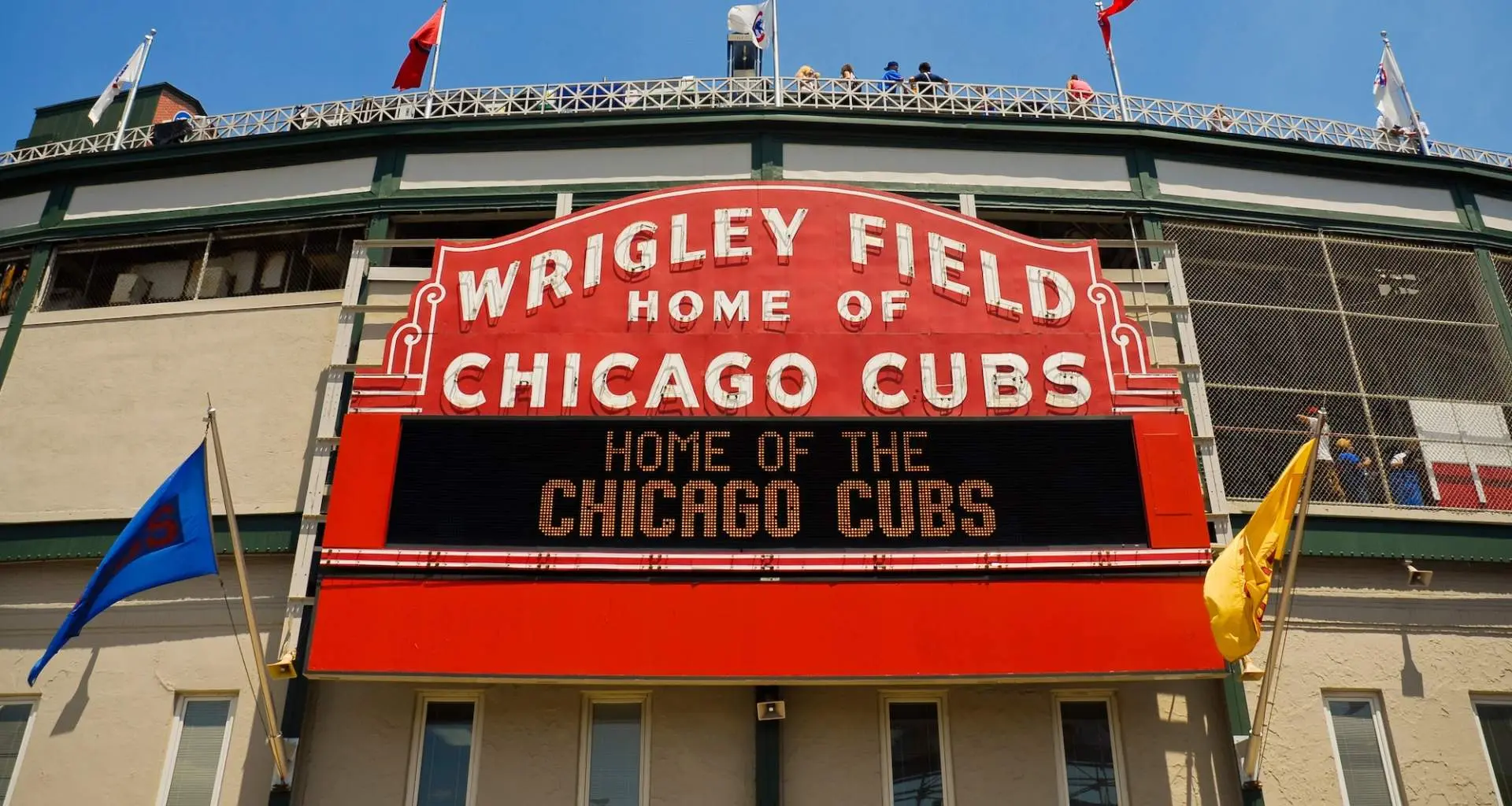 Das Wrigley Field-Zeichen