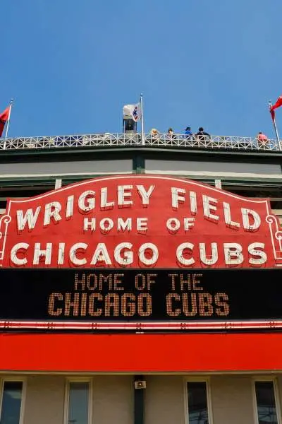 Das Wrigley Field-Zeltzeichen