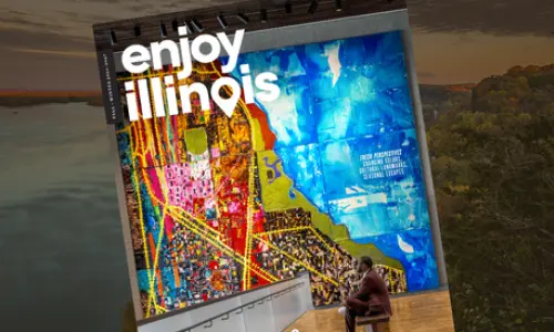 Titelseite des „Enjoy Illinois“-Magazins, Herbst/Winter 2026