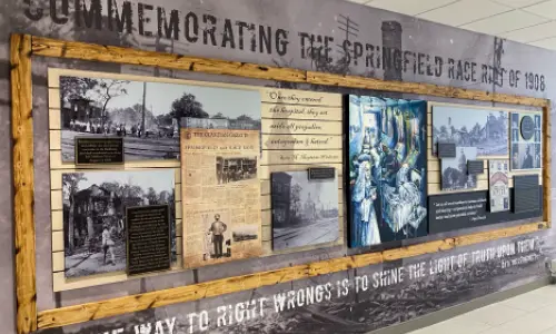 Wandbild zu den Rassenunruhen in Springfield